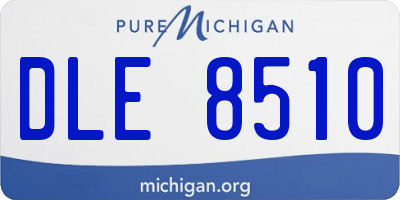 MI license plate DLE8510