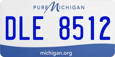 MI license plate DLE8512