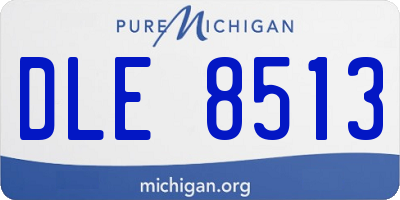 MI license plate DLE8513