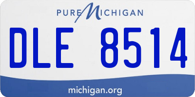 MI license plate DLE8514