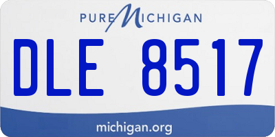 MI license plate DLE8517