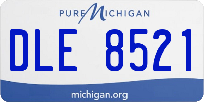 MI license plate DLE8521
