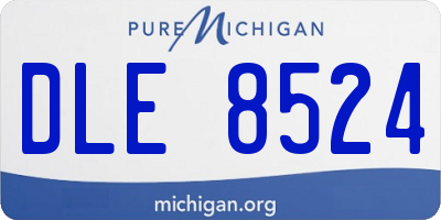 MI license plate DLE8524