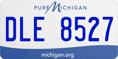 MI license plate DLE8527