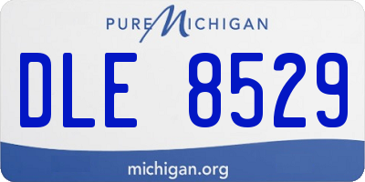 MI license plate DLE8529