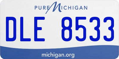 MI license plate DLE8533