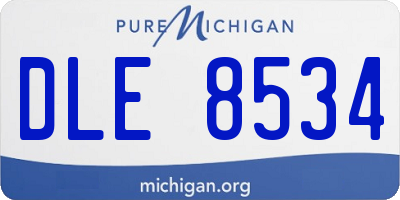MI license plate DLE8534