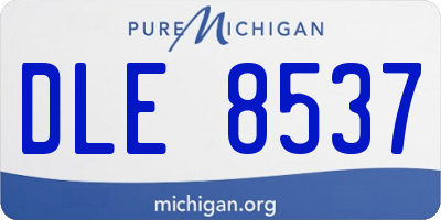 MI license plate DLE8537