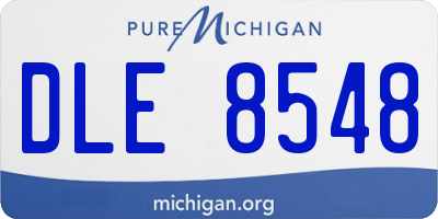 MI license plate DLE8548