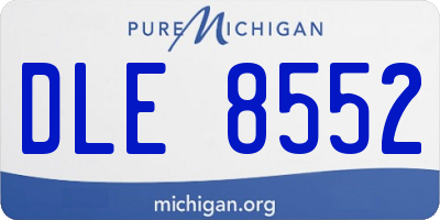 MI license plate DLE8552