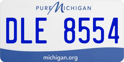 MI license plate DLE8554
