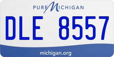 MI license plate DLE8557