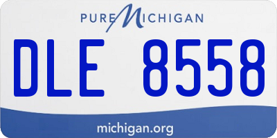 MI license plate DLE8558