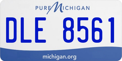 MI license plate DLE8561