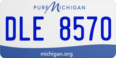 MI license plate DLE8570