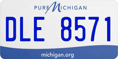 MI license plate DLE8571