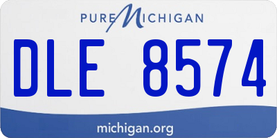 MI license plate DLE8574