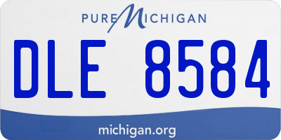 MI license plate DLE8584