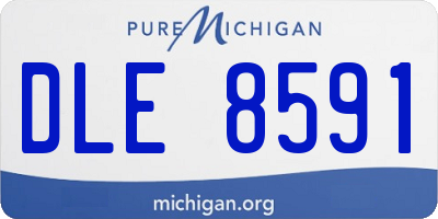 MI license plate DLE8591