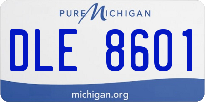 MI license plate DLE8601
