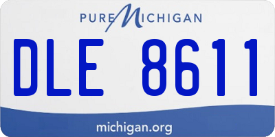 MI license plate DLE8611