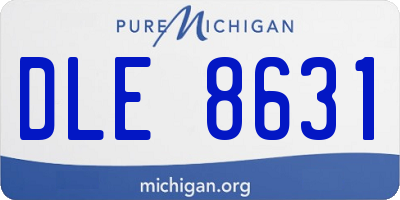 MI license plate DLE8631