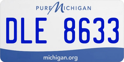 MI license plate DLE8633