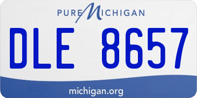 MI license plate DLE8657