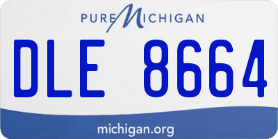 MI license plate DLE8664