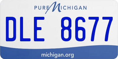 MI license plate DLE8677