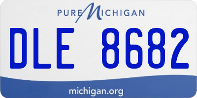 MI license plate DLE8682
