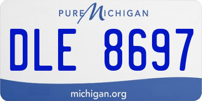 MI license plate DLE8697
