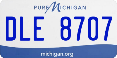 MI license plate DLE8707