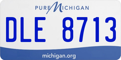 MI license plate DLE8713