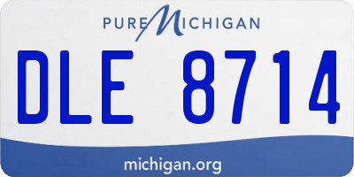 MI license plate DLE8714