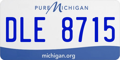 MI license plate DLE8715