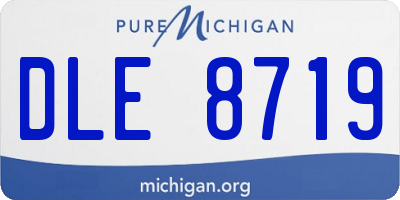 MI license plate DLE8719