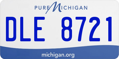 MI license plate DLE8721