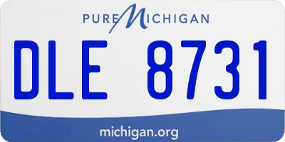 MI license plate DLE8731
