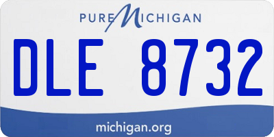 MI license plate DLE8732