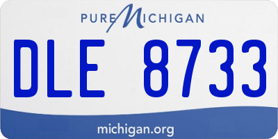 MI license plate DLE8733
