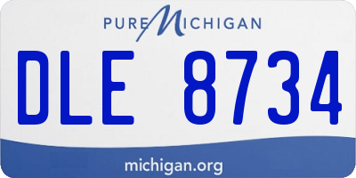 MI license plate DLE8734