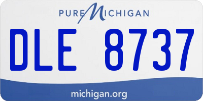 MI license plate DLE8737