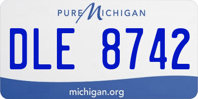 MI license plate DLE8742