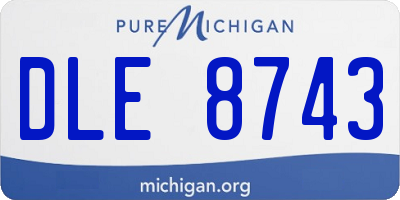 MI license plate DLE8743