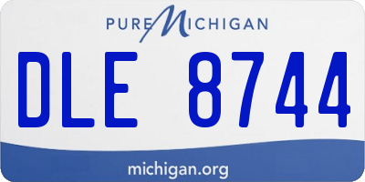 MI license plate DLE8744