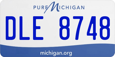 MI license plate DLE8748