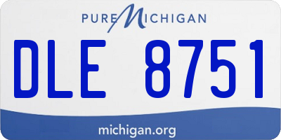 MI license plate DLE8751