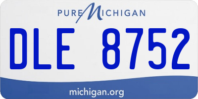 MI license plate DLE8752