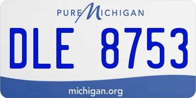 MI license plate DLE8753